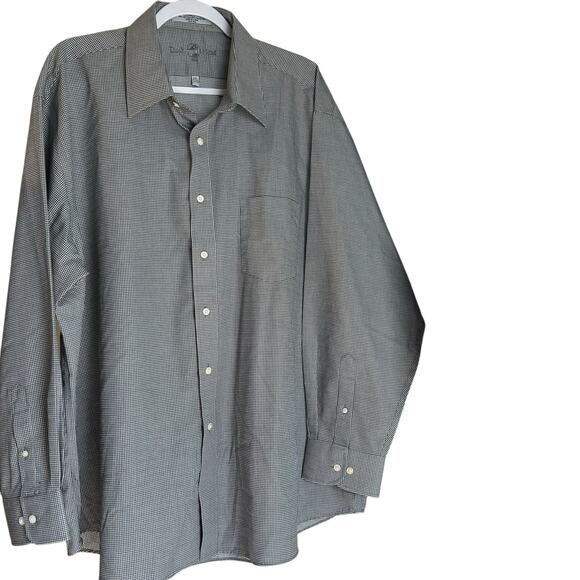 Duck Head Men's Button Down Shirt 2XL Gray Plaid Preppy College Wrinkle Free - Picture 2 of 10
